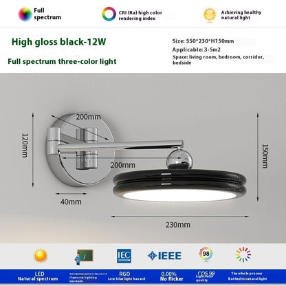 Cream Wind Bedside Wall Lamp Bedroom
