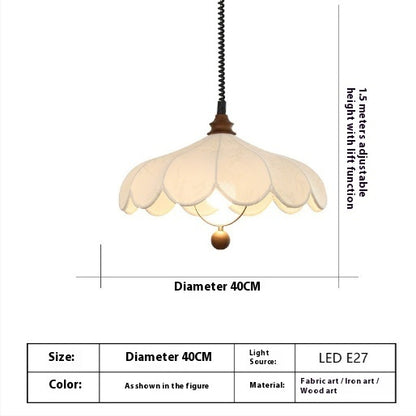 French Retro Cream Style Dining Roomliving Room Chandelier Retractable