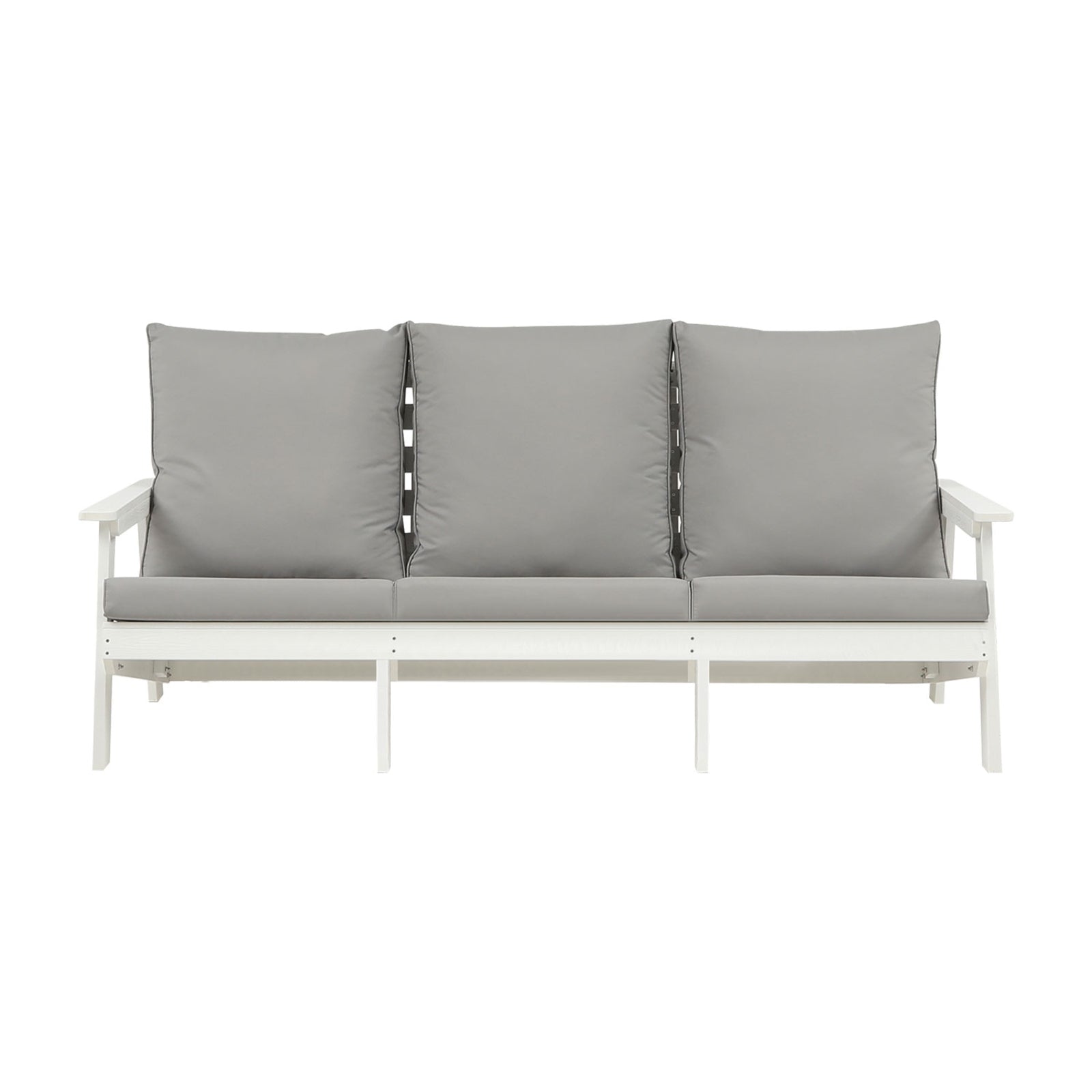 White Wood Grain Sofa