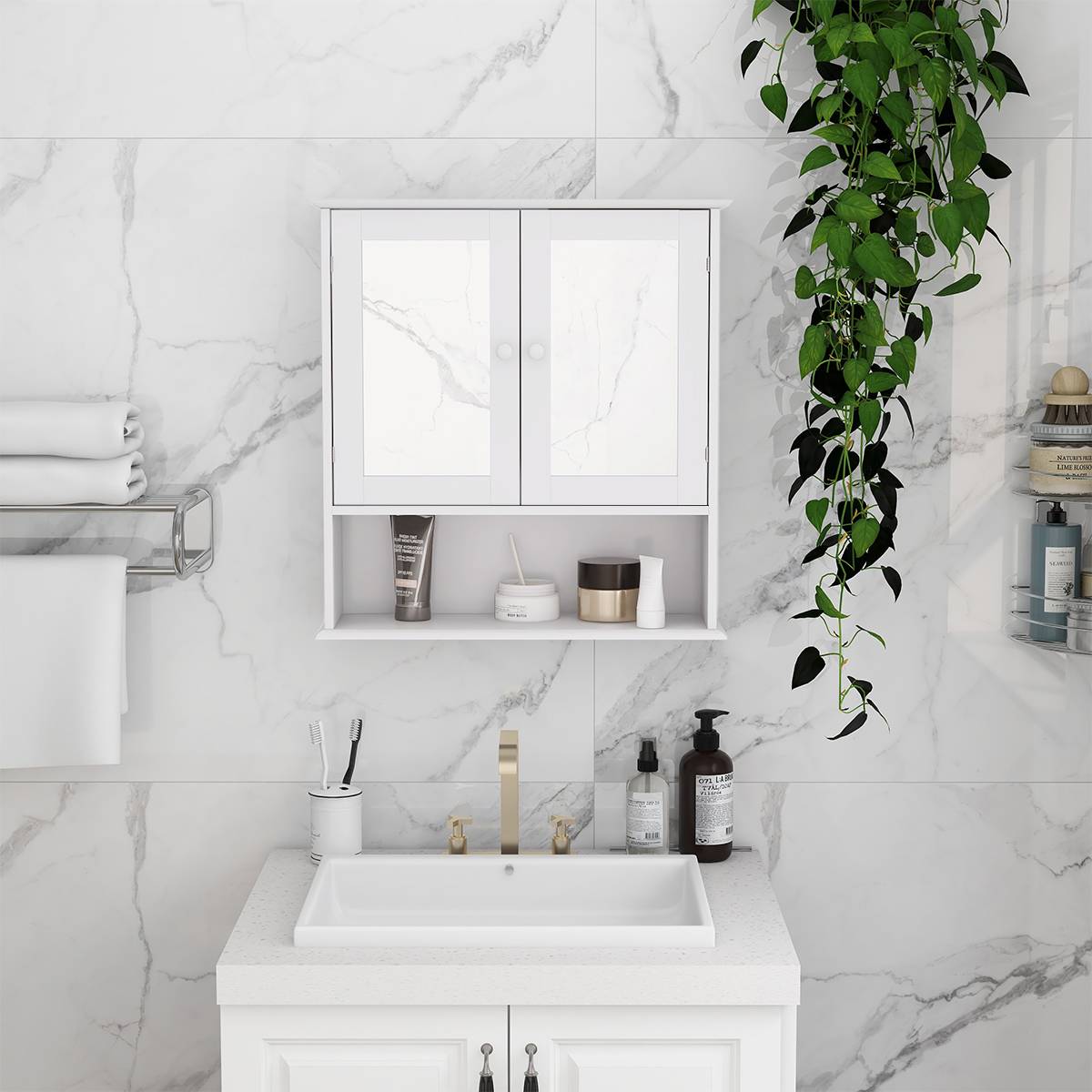 Mirror Door Wall Cabinet