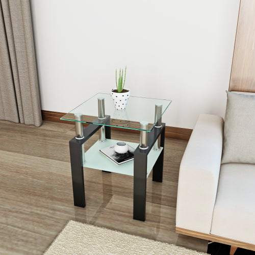 Transparent Black Glass Table