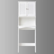 White Louvered Bathroom Cabinet