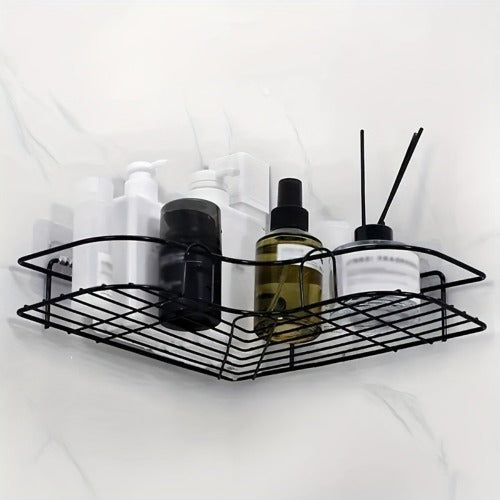 Wall Mounted Triangle Bathroom Shelf No-Punch Install