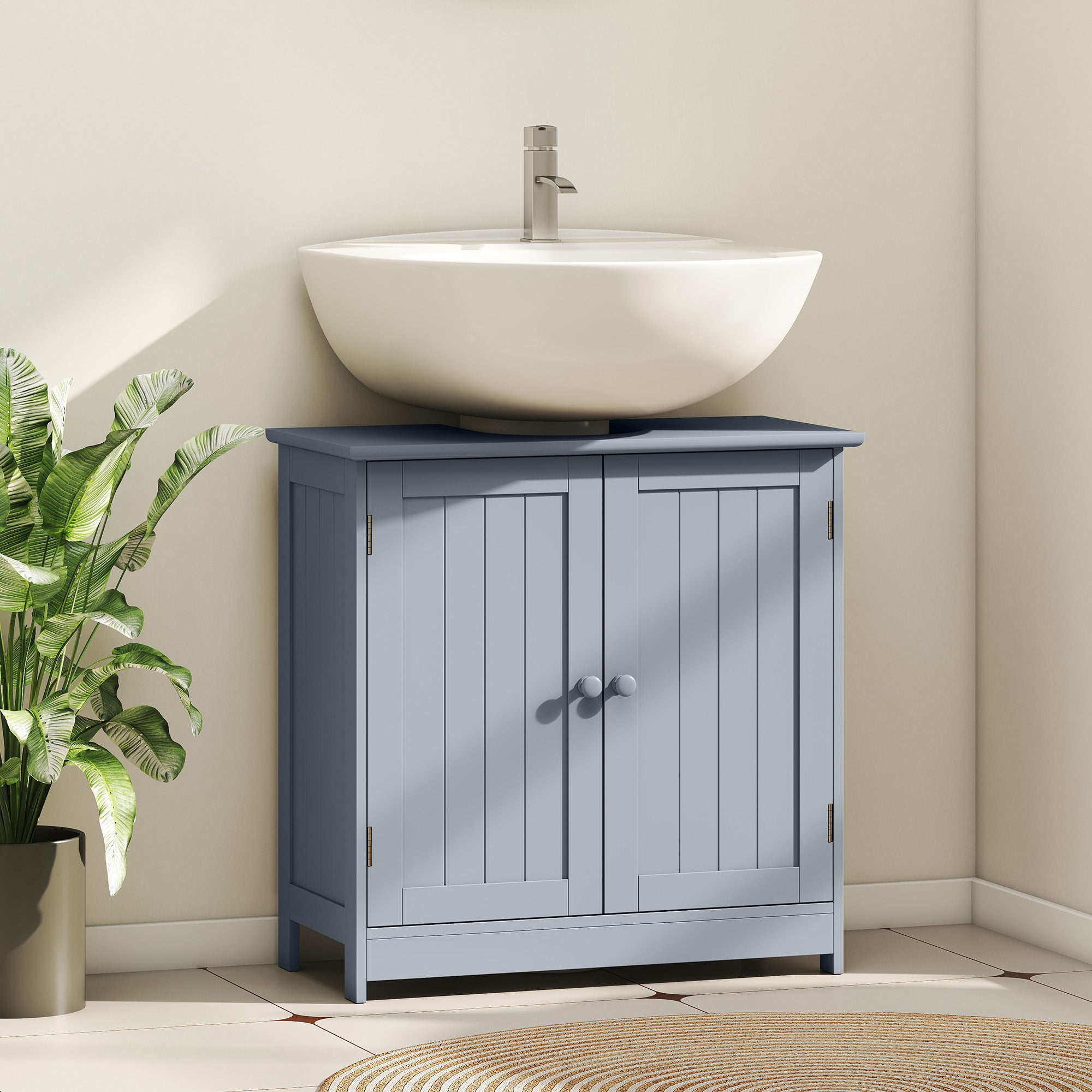 Gray Modern Sink Cabinet