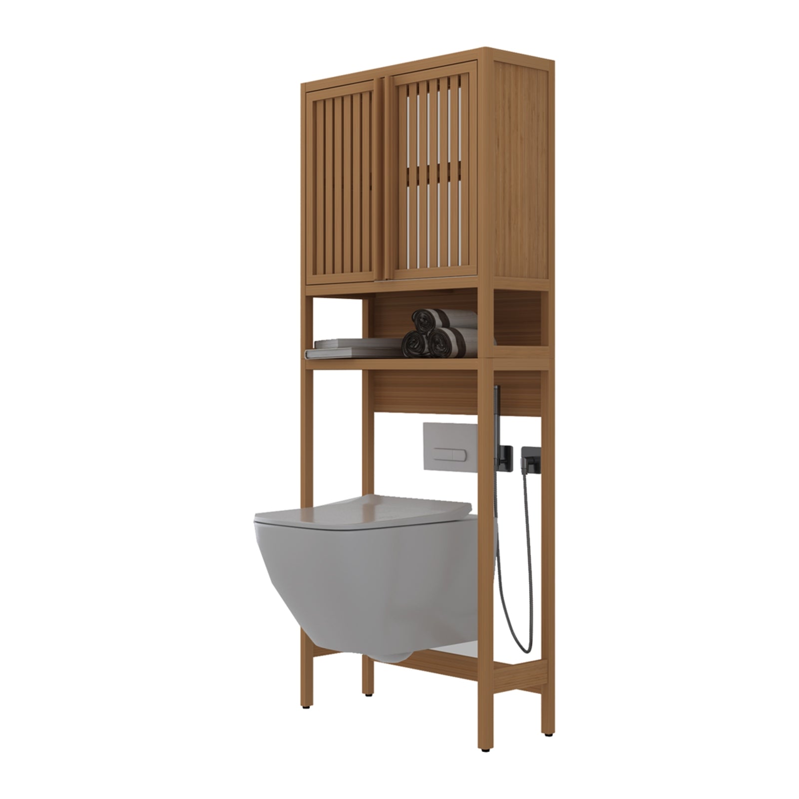 Bamboo Space-Saving Storage Rack