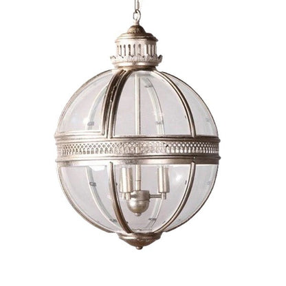 Retro Industrial Style Hotel Hall Bedroom Dining Room Round Glass Ball Chandelier