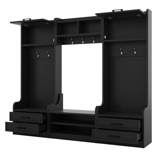 Black Hall Tree Storage