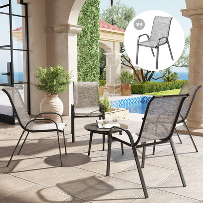 Set of 4 Outdoor Dining Chairs