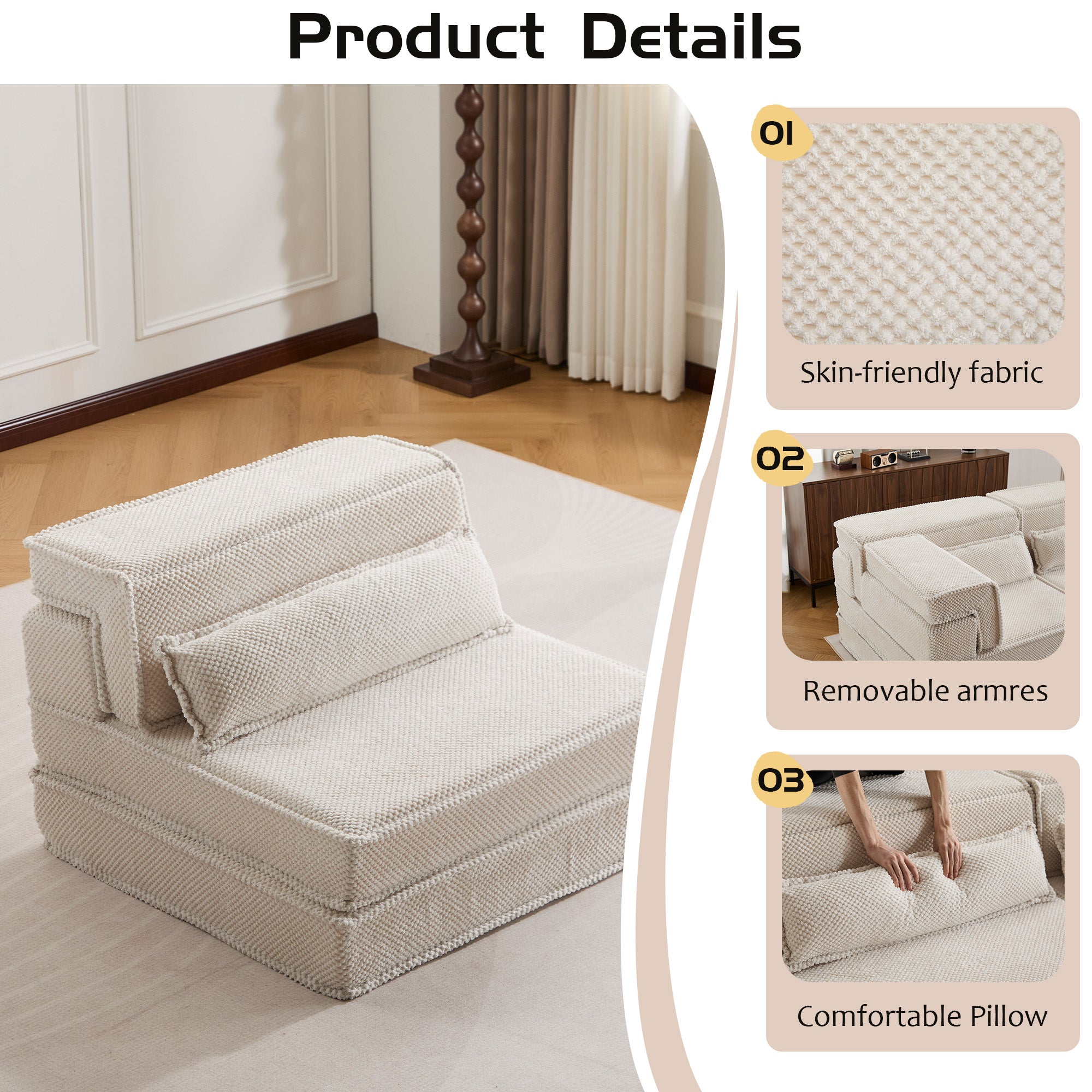 White Single Sofa