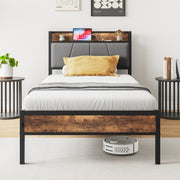 Black Metal Storage Bed