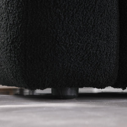 62.2length ,35.83inch Deepth ,human Body Structure For USA People, Marshmallow Sofa,boucle Sofa ,BLACK Color, 2 Seater