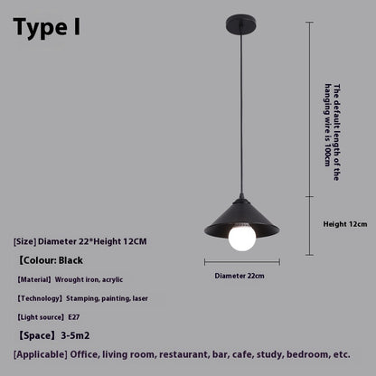 Simple Modern Single-head Droplight Restaurant Bar Decorative Lights