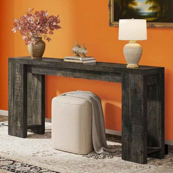 Long Wood Entryway Console