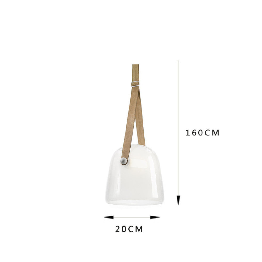 Home Handmade Leather Glass Chandelier