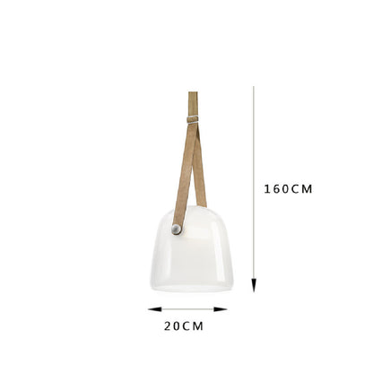 Home Handmade Leather Glass Chandelier