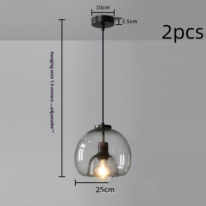 Dining Room Chandelier Modern Minimalist Creative Bedroom Bedside Glass Chandelier