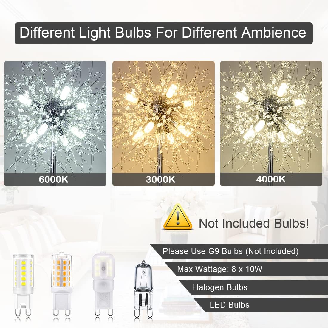 Modern Crystal Floor Lamp