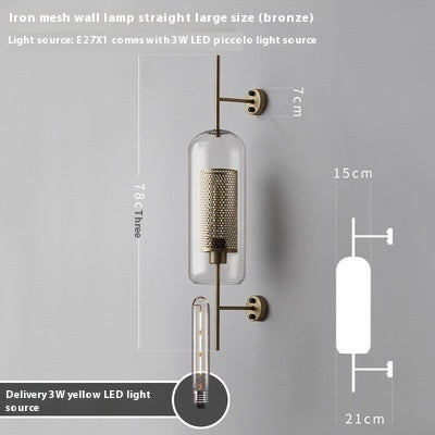 Living Room Wall Lamp Retro Creative Corridor Aisle Glass Ball Wall Lamp