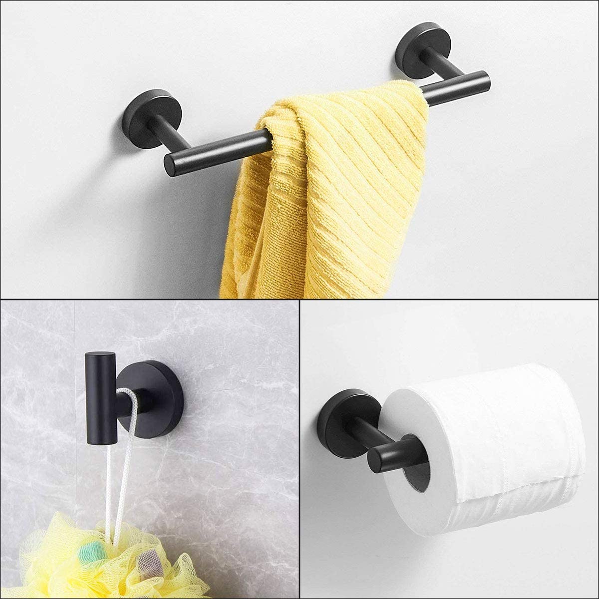 Brushed Nickel Towel Rails Set