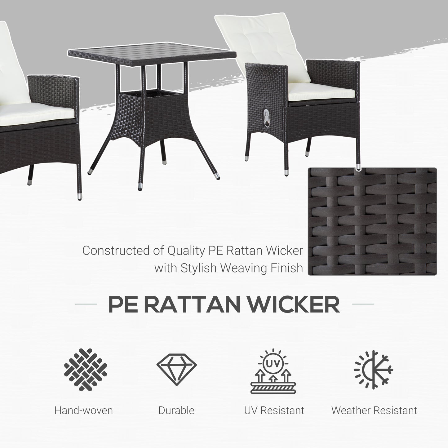 3 Piece Patio Bistro Set