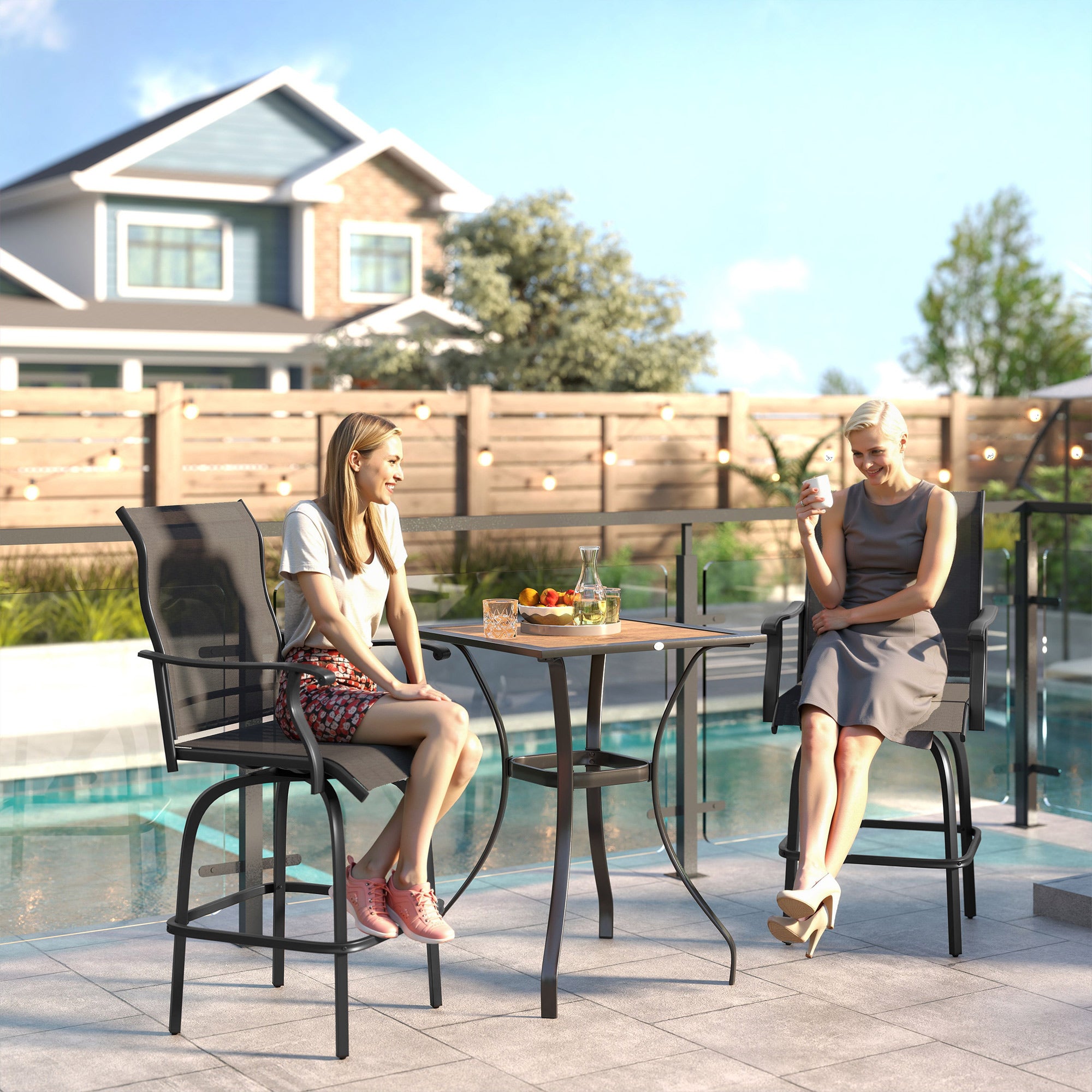Steel Swivel Bar Stools