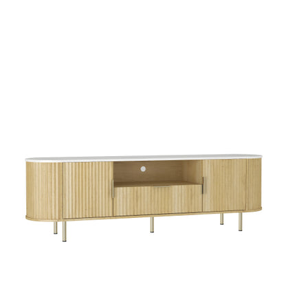 Lving Room Floor-standing TV Cabinet With 16 Color LEDs, Entertainment Center With Storage Doors, TV Console Media Cabinet,  Living Room