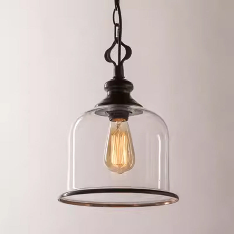 Retro Retro Simple Personality Transparent Glass Chandelier