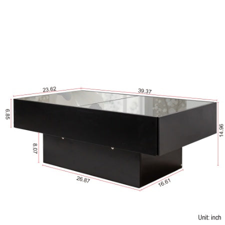 Black Sliding Coffee Table
