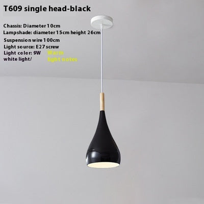 Nordic Macaron Three-end Ceiling Lamp Dining-room Lamp Modern Minimalist