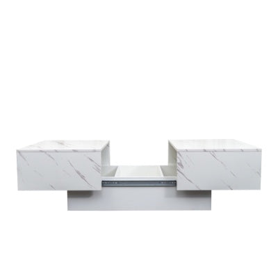White Sliding Coffee Table
