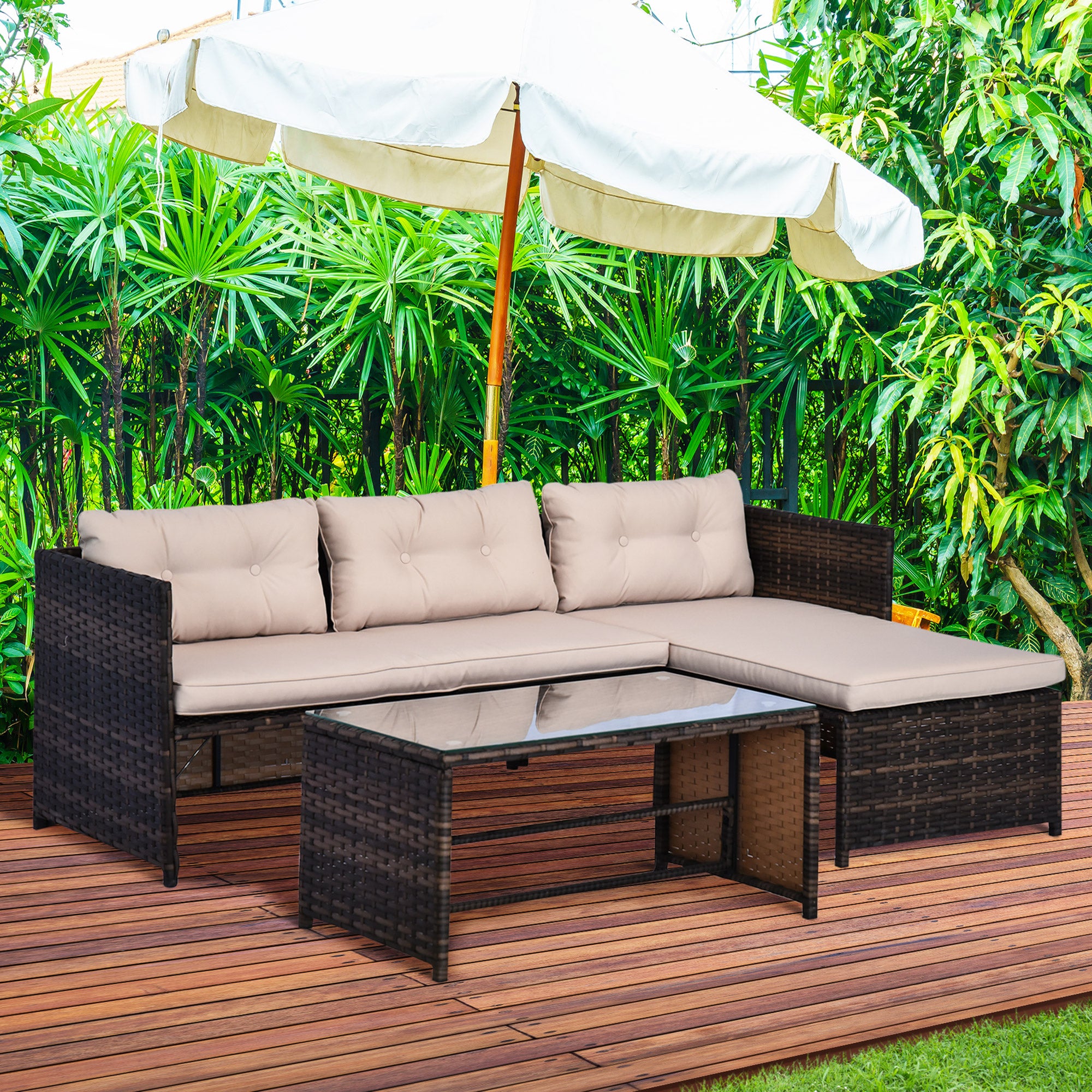 Black Contemporary Patio Set