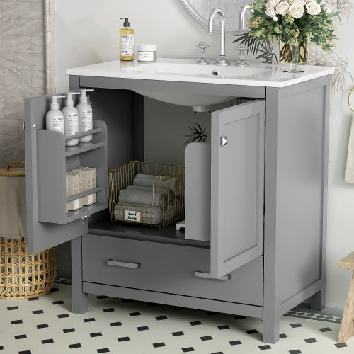 Gray Single Sink Vanity