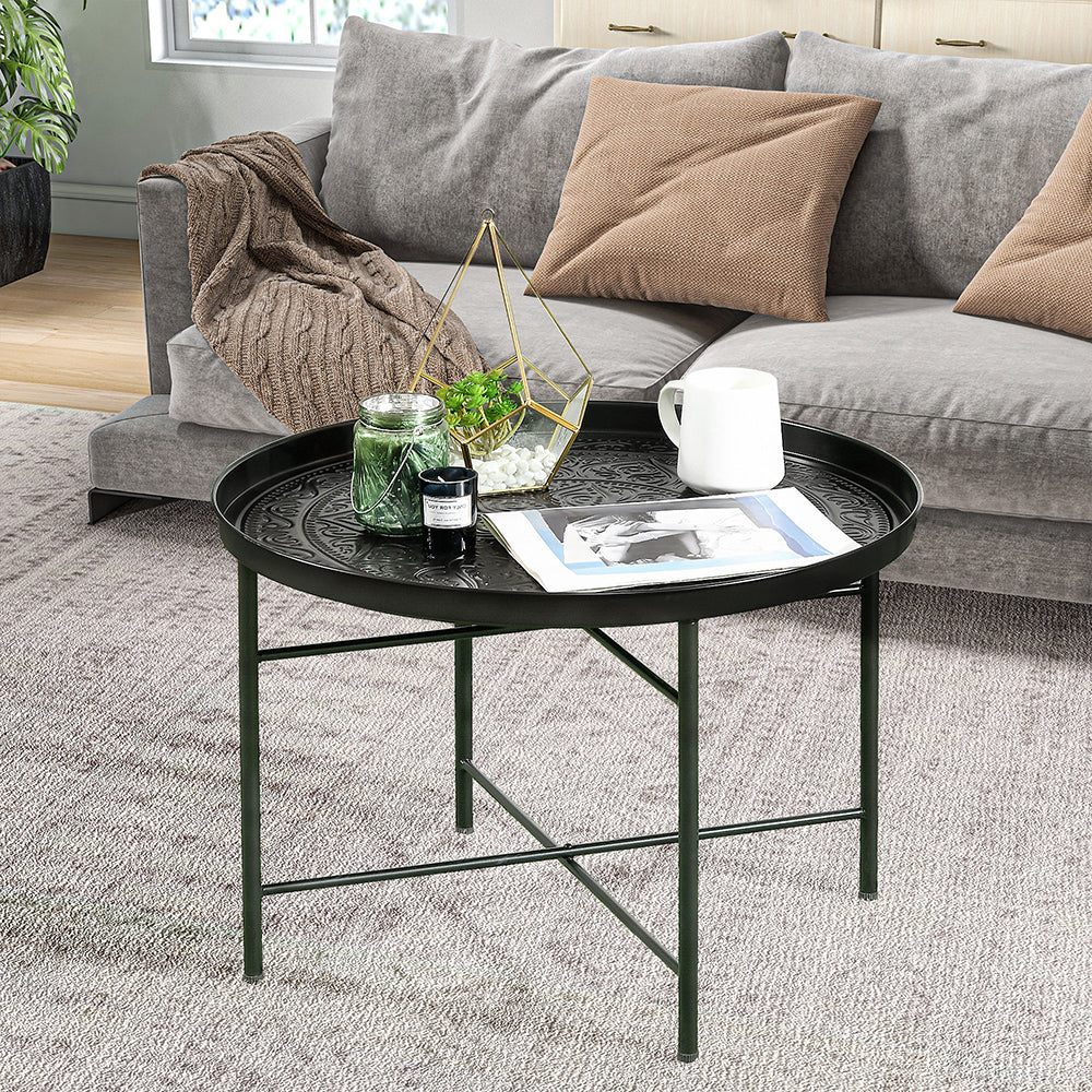 Black Round Metal Coffee Table