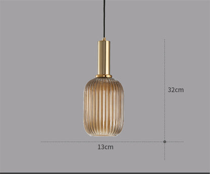 Bedroom Bedside Simple Bar Glass Chandelier Retro Lamps