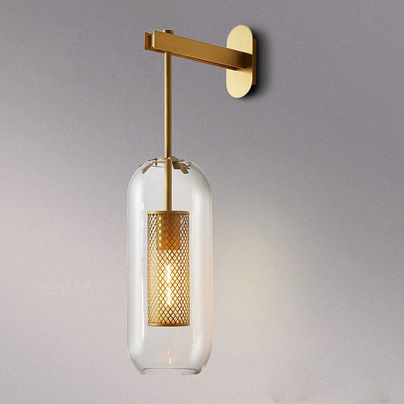 Living Room Wall Lamp Retro Creative Corridor Aisle Glass Ball Wall Lamp