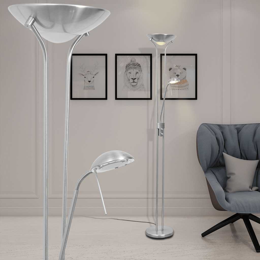 Modern LED Floor Lamp Black Dimmable Warm White