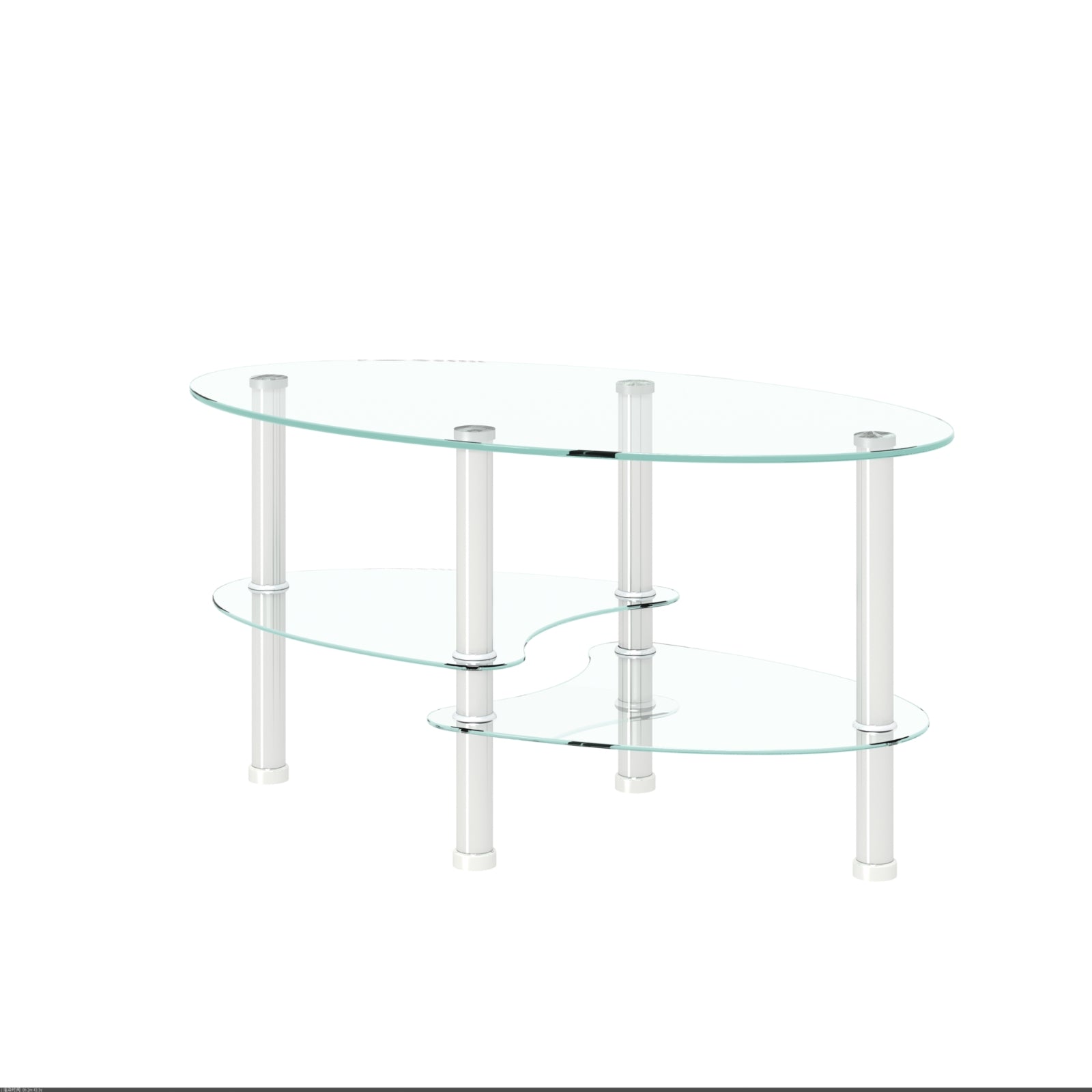 Glass Oval Coffee Table