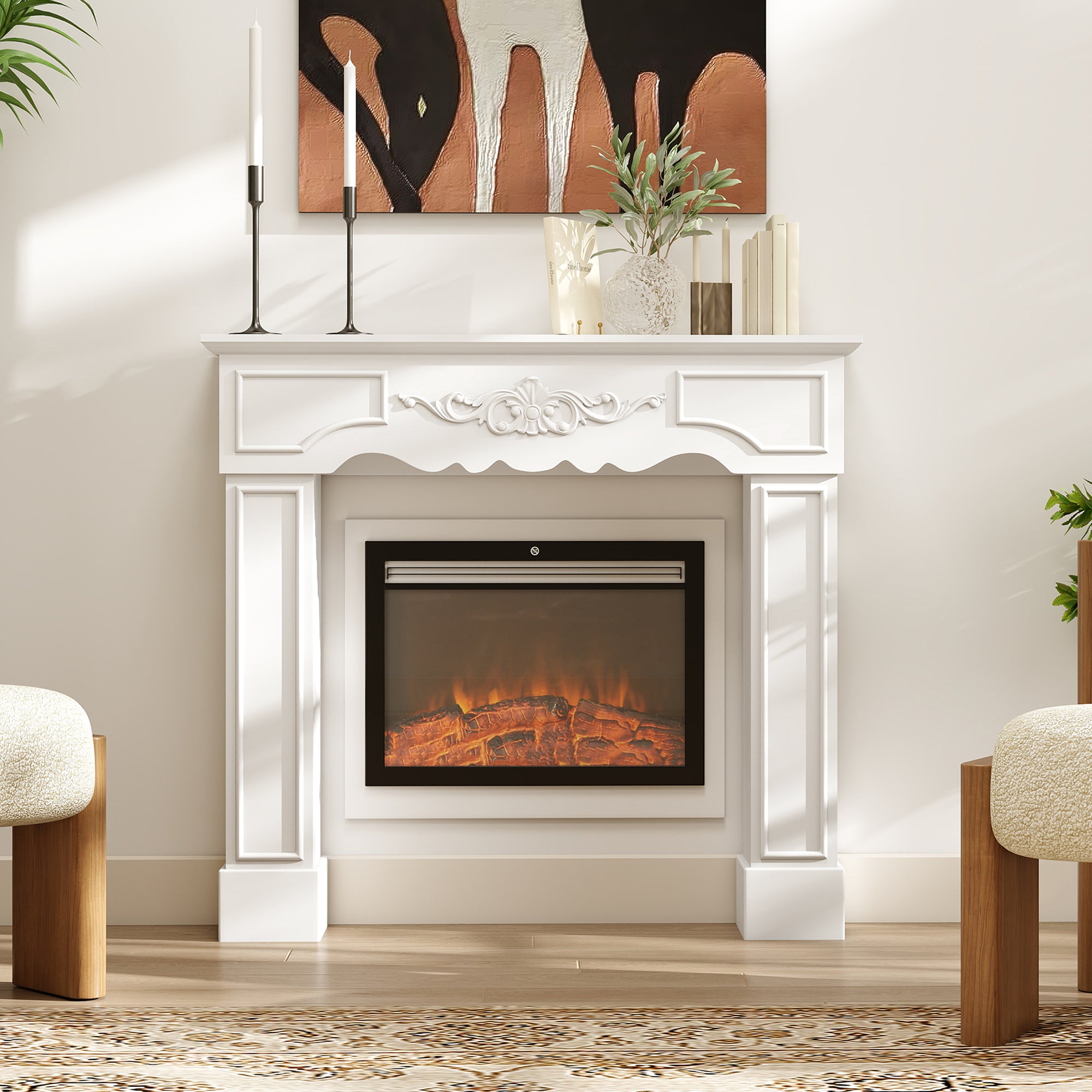 Baroque Decorative Fireplace Mantel