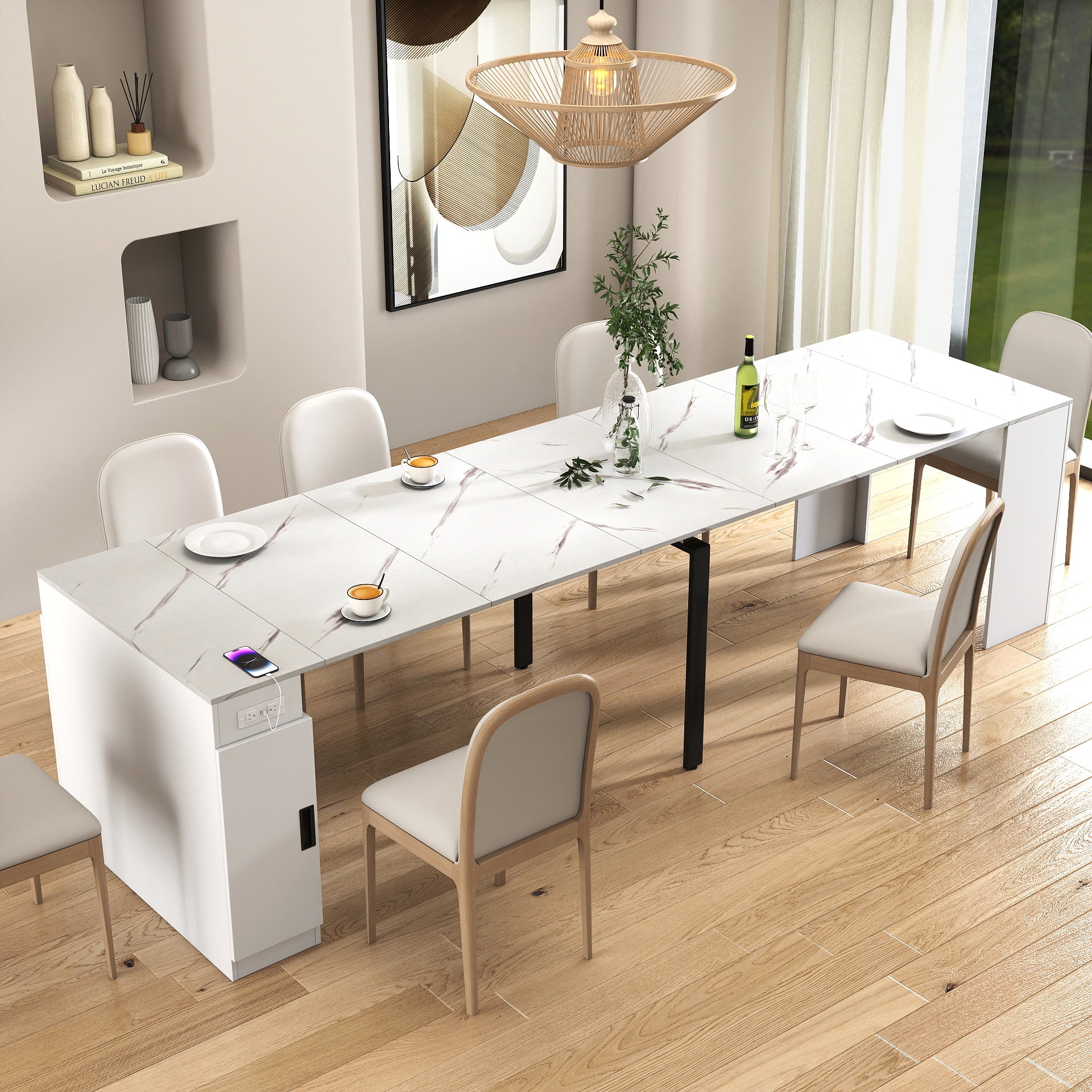 White Extendable Dining Table