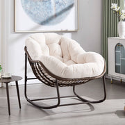 White Rattan Rocking Chair