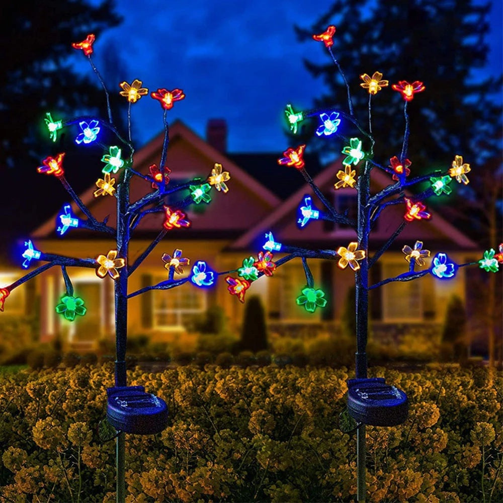 Solar Floor Outlet Cherry Blossom Street Lamp