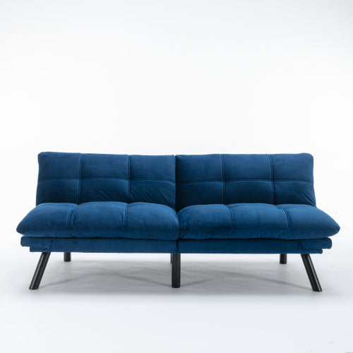 Navy Blue Convertible Folding Modern Sofa Bed