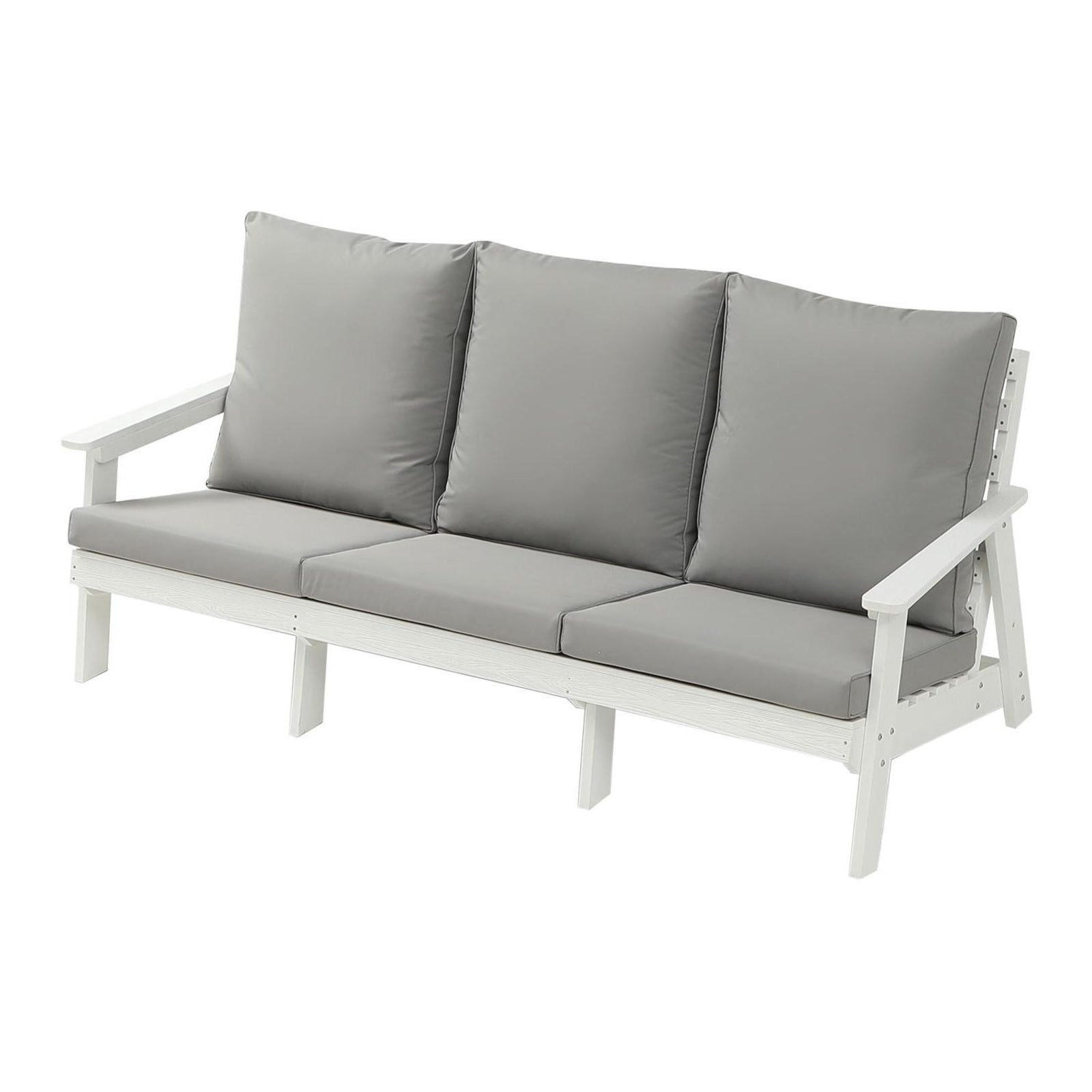 White Wood Grain Sofa