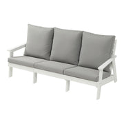 White Wood Grain Sofa