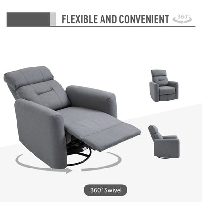 Manual Recliner Swivel Rocker Chair Theater Chair Single Sofa with for Living Room Bedroom