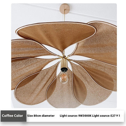 Cloth-craft Hanging Lamp Log Wind Hotel Lamp