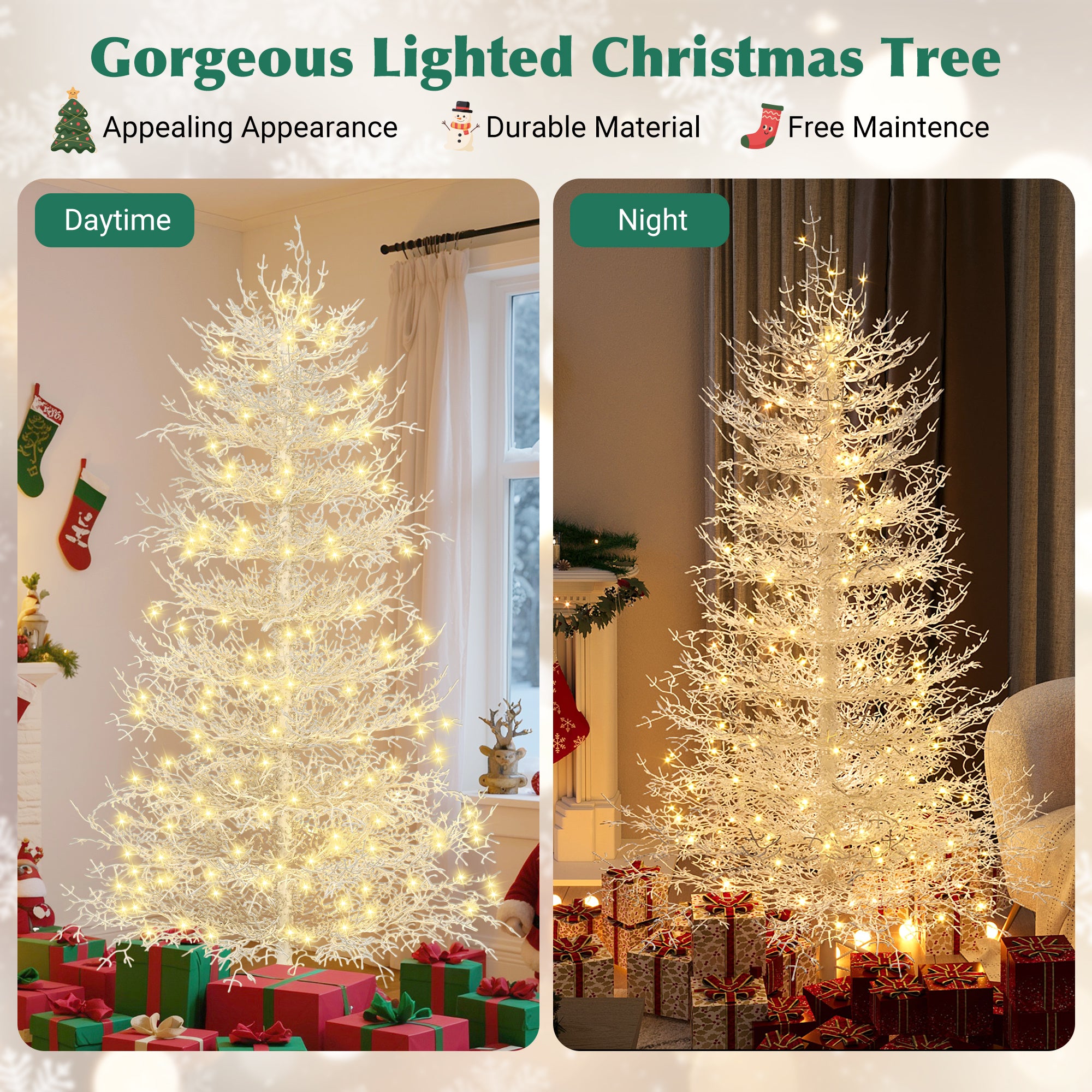 Snow-Flocked Aspen Fir Tree