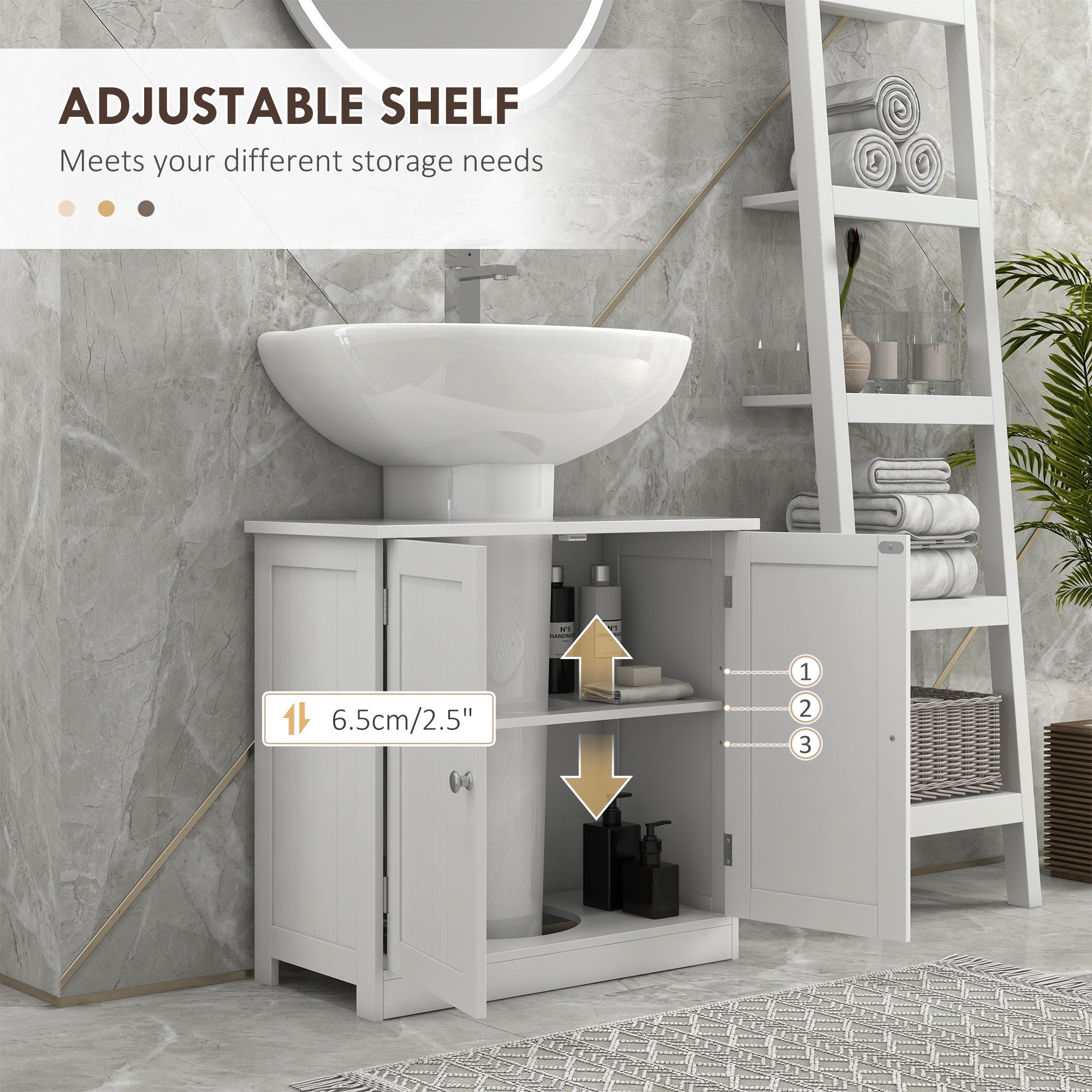 White Modern Sink Cabinet