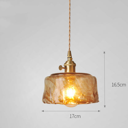 Cafe Brass Glass Chandelier