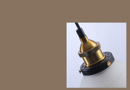 American Retro Backlog Restaurant Single Head Glass Chandelier